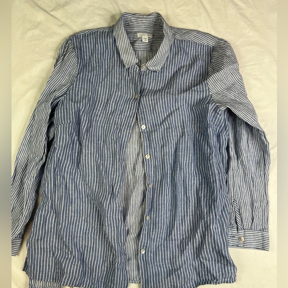 J. Jill Tops - J Jill Shirt Women's Mp Love Linen Button Up Striped Coastal Ladies A030125